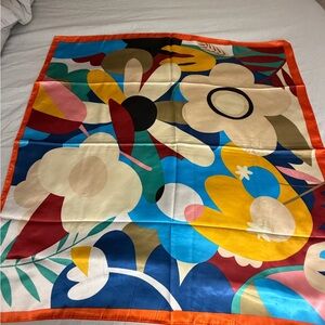 Colorful Abstract Silk Scarf
